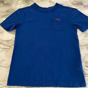 Tommy Bahama Navy Classic Chest Pocket Cotton T-Shirt Boys Medium 7/8
